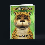 Grandson Leopard Jungle Birthday Card<br><div class="desc">Grandson Leopard Jungle Birthday Card</div>