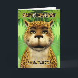 Grandson Leopard Jungle Birthday Card<br><div class="desc">Grandson Leopard Jungle Birthday Card</div>