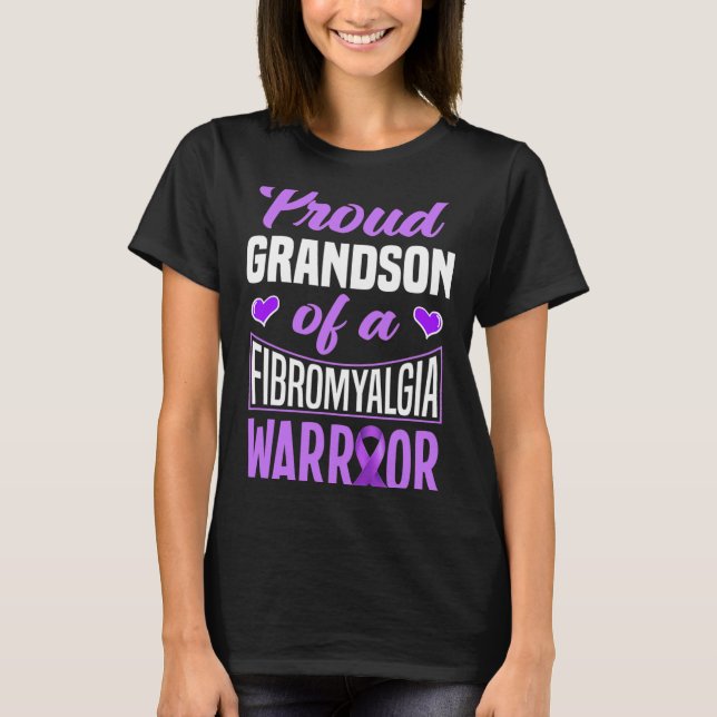 Grandson Of A Fibromyalgia Warrior  T-Shirt (Front)
