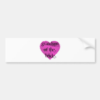 Grandson of the Bride Bumper Sticker
