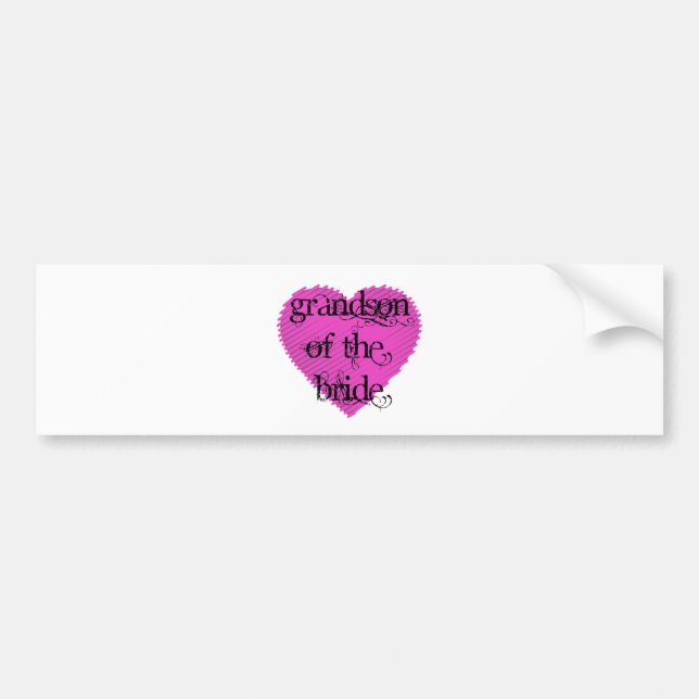 Grandson of the Bride Bumper Sticker (Front)
