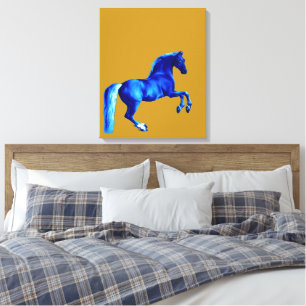 Grandson of the Godolphin Arabian ... Blue Horse Canvas Print