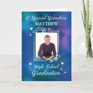 Grandson Personalise High School Graduation Card