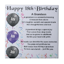 Grandson Poem - 18th Birthday
