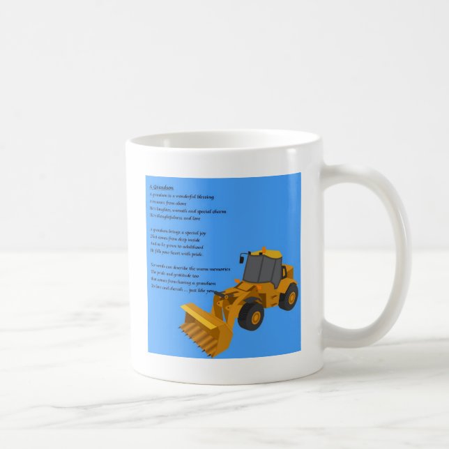 Grandson Poem - digger Coffee Mug (Right)