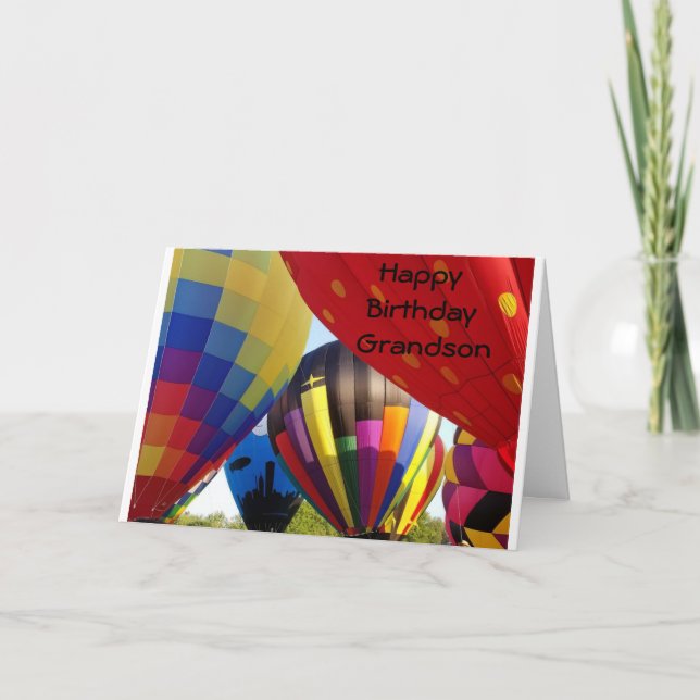 **GRANDSON** REACH FOR THE SKY / HAPPY BIRTHDAY CARD (Front)