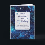 Grandson Religious 14th Birthday Stars in Galaxy Card<br><div class="desc">As your grandson turns 14,  celebrate his unique journey with this cosmic card. The stellar design and profound message highlight the individuality woven into his being by God's divine plan.</div>
