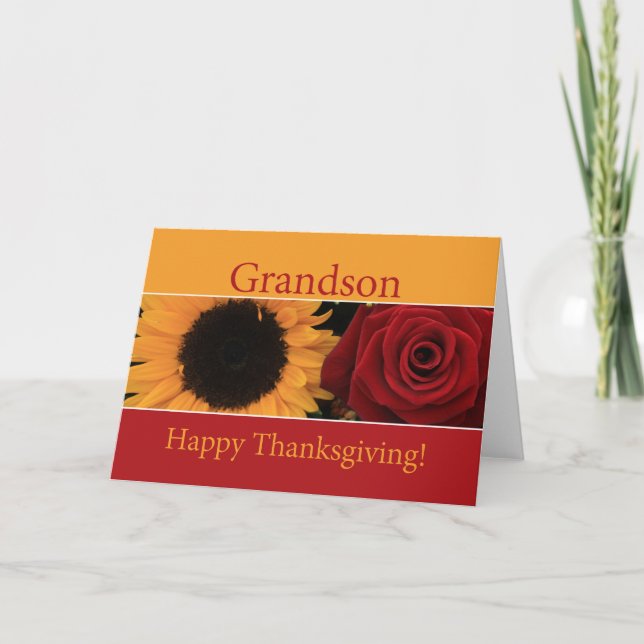 Grandson Thanksgiving Card (Front)