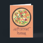 Grandson Tween Teen Pizza Birthday Card<br><div class="desc">Celebrate your grandson’s birthday with this pizza card. Play on words with love you to pizzas phrase will sure to be enjoyed by a tween or teen grandson.</div>