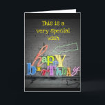 **GRANDSON** WRITING IS ON THE WALL BIRTHDAY CARD<br><div class="desc">TELL YOUR ***GRANDSON*** HOW MUCH YOU WISH HIM A "VERY HAPPY BIRTHDAY"THANKS FOR STOPPING BY 1 OF MY 8 STORES!!</div>