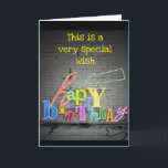 **GRANDSON** WRITING IS ON THE WALL BIRTHDAY CARD<br><div class="desc">TELL YOUR ***GRANDSON*** HOW MUCH YOU WISH HIM A "VERY HAPPY BIRTHDAY"THANKS FOR STOPPING BY 1 OF MY 8 STORES!!</div>