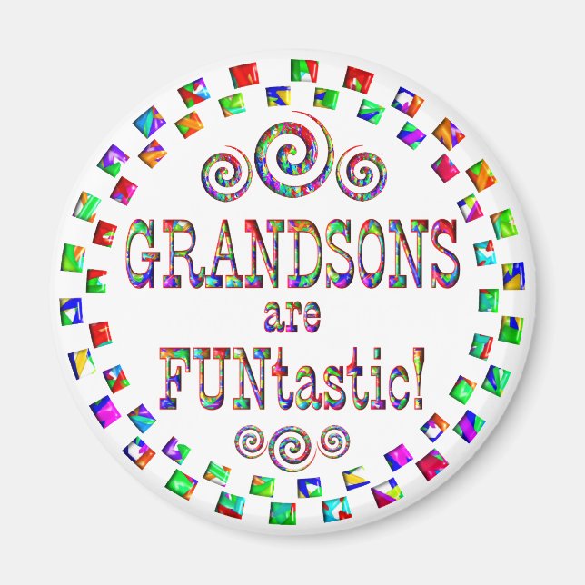 Grandsons are FUNtastic Magnet (Front)