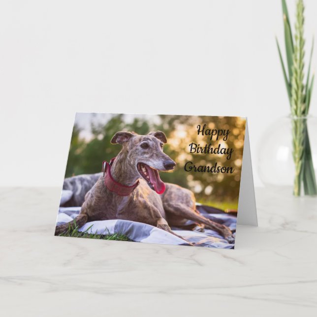 *GRANDSON'S BIRTHDAY* HOPE YOU ARE "HAPPY" CARD (Front)