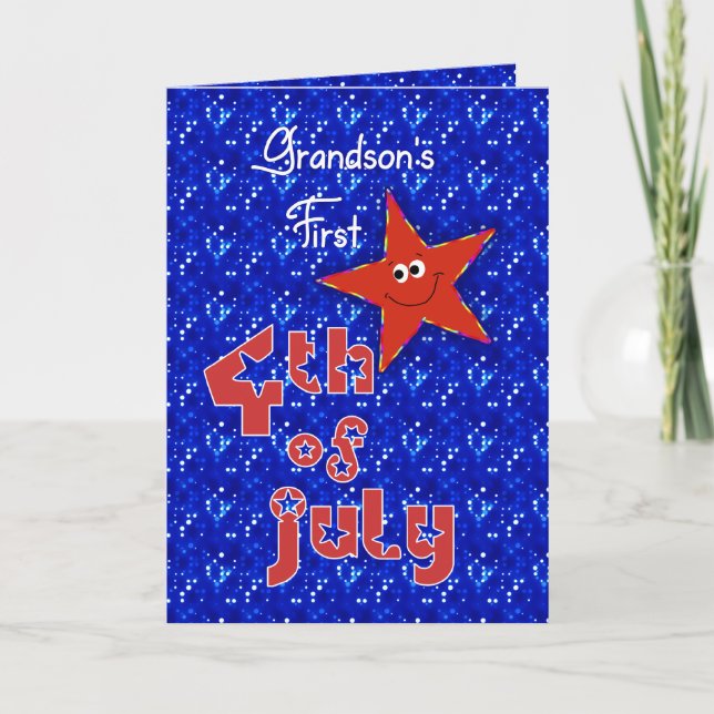 Grandson's First 4th of July Card (Front)