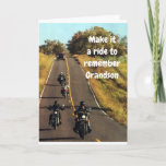 **GRANDSON'S RIDE** ON HIS "BIRTHDAY" CARD<br><div class="desc">TELL HIM ON HIS BIRTHDAY... "GRANDSON ENJOY THE RIDE" FOR IT IS NOT EVERYDAY THAT YOU HAVE A BIRTHDAY. THANKS FOR STOPPING BY 1 OF MY 8 STORES!!!!</div>