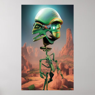 Grandstanding Canyon - Ken Gauge Surreal Art Poster