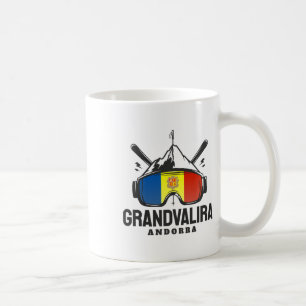 Grandvalira Andorra Ski Resort Retro Skiing  Coffee Mug