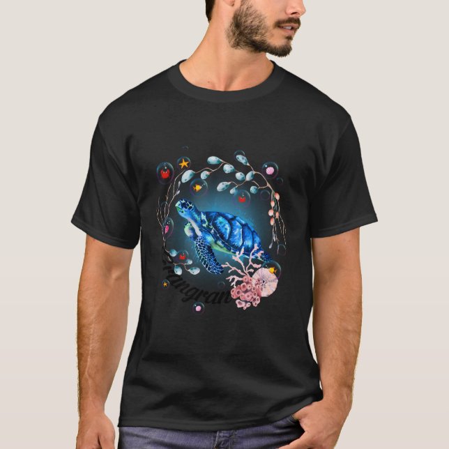 Grangran Turtle Ocean Creature Ocean T-Shirt (Front)