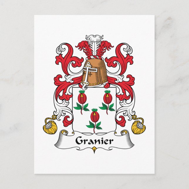 Granier Family Crest Postcard (Front)