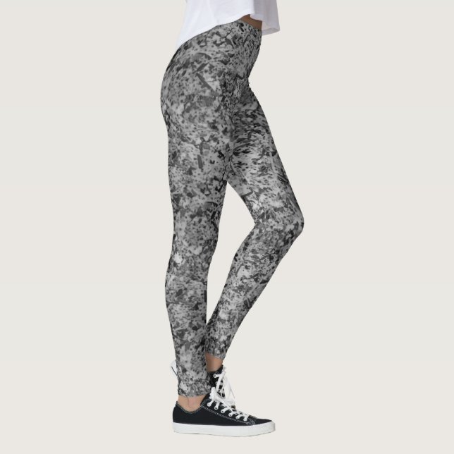 Granite Abstract Stone Marble Pattern Leggings (Right)
