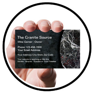 Granite And Stone Construction Business Card