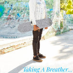 Granite Black Skateboard<br><div class="desc">An abstract, graphic pattern, that has been through, a digitalised, editing process, which mimics, the look of granite, marble-in a unique, blend of grey, yellow, aqua, brown, and black.</div>