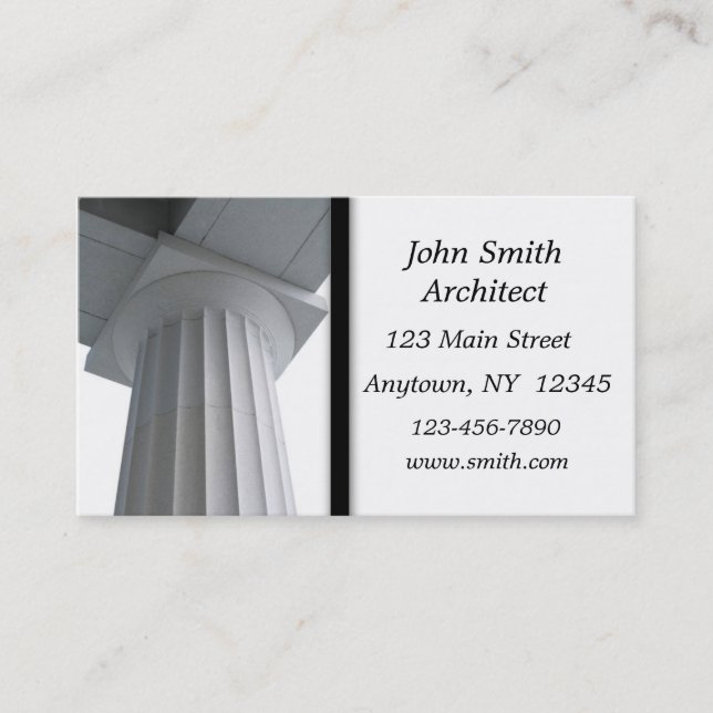 Granite Column Business Card (Front)
