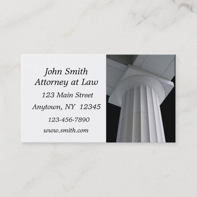 Granite Column Business Card (Front)
