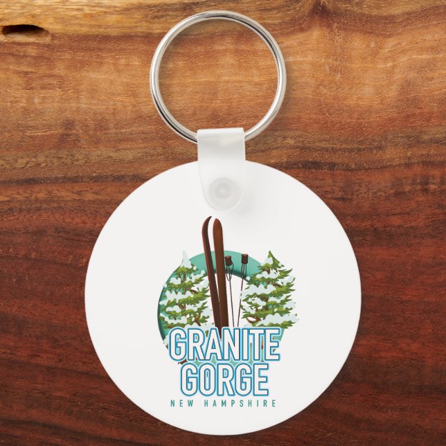 Granite Gorge new Hampshire ski Key Ring (Back)