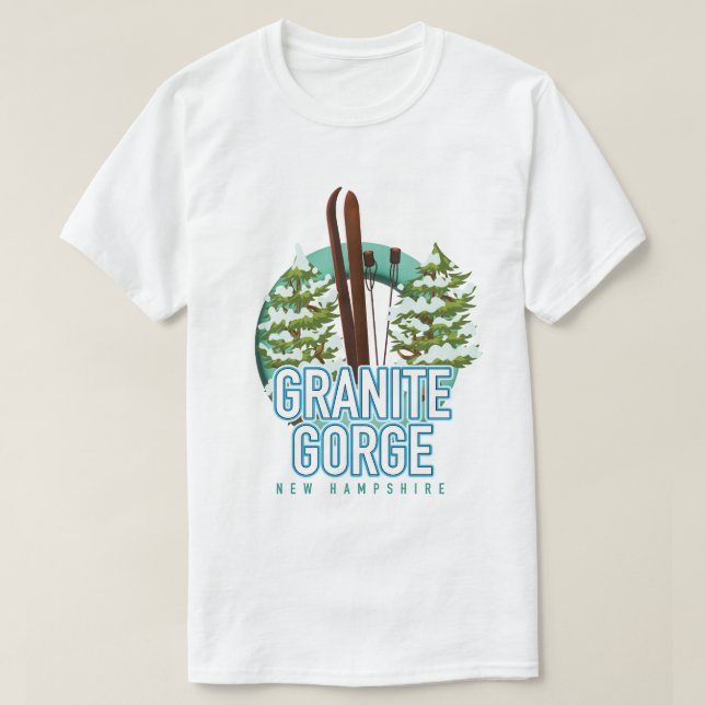 Granite Gorge new Hampshire ski T-Shirt (Design Front)