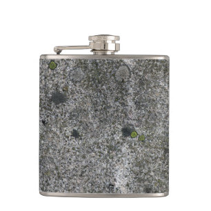 Granite Grey with Green Moss Hip Flask