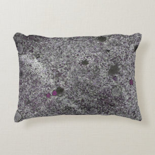 Granite Grey with Pink Details Decorative Cushion