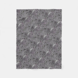 Granite Grey with Pink Details Fleece Blanket