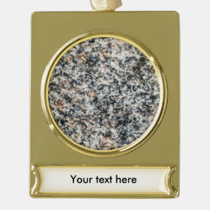 Granite - Hard Rock Gold Plated Banner Ornament