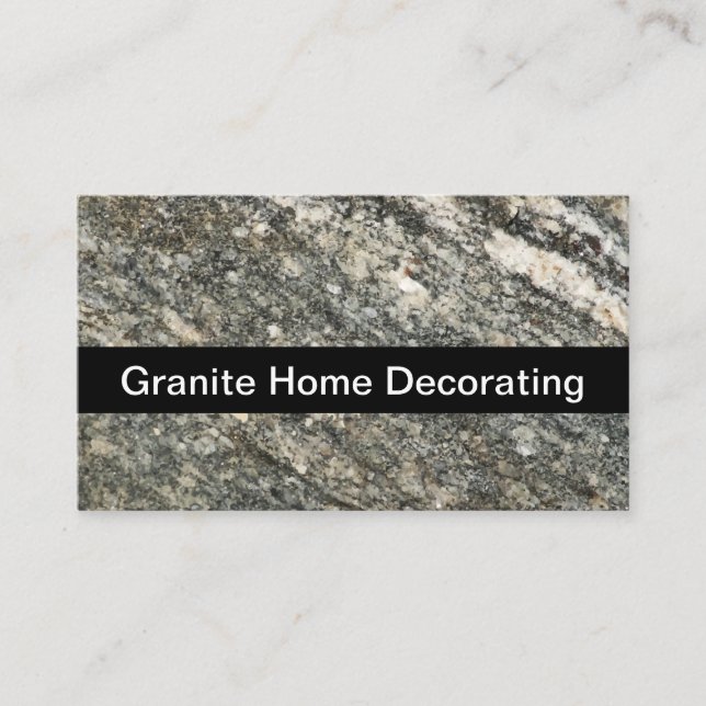 Granite Home Decorating Business Card (Front)