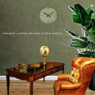 Granite Lustre Round Clock