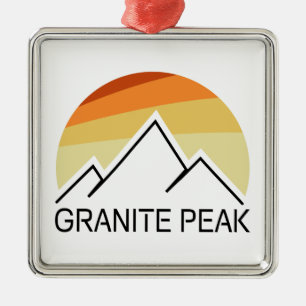 Granite Peak Montana Retro Metal Tree Decoration