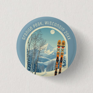 Granite Peak, Wisconsin usa ski area souvenir 3 Cm Round Badge