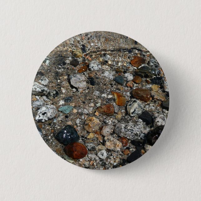 Granite Pebbles in Tenaya Lake at Yosemite 6 Cm Round Badge (Front)