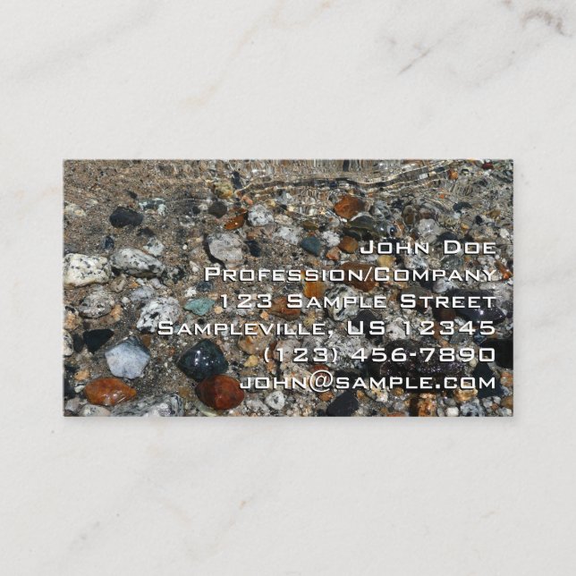 Granite Pebbles in Tenaya Lake at Yosemite Business Card (Front)