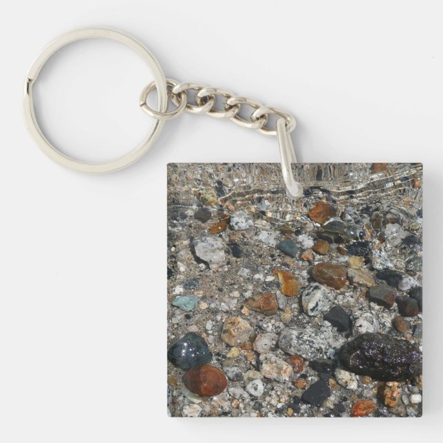 Granite Pebbles in Tenaya Lake at Yosemite Key Ring (Front)