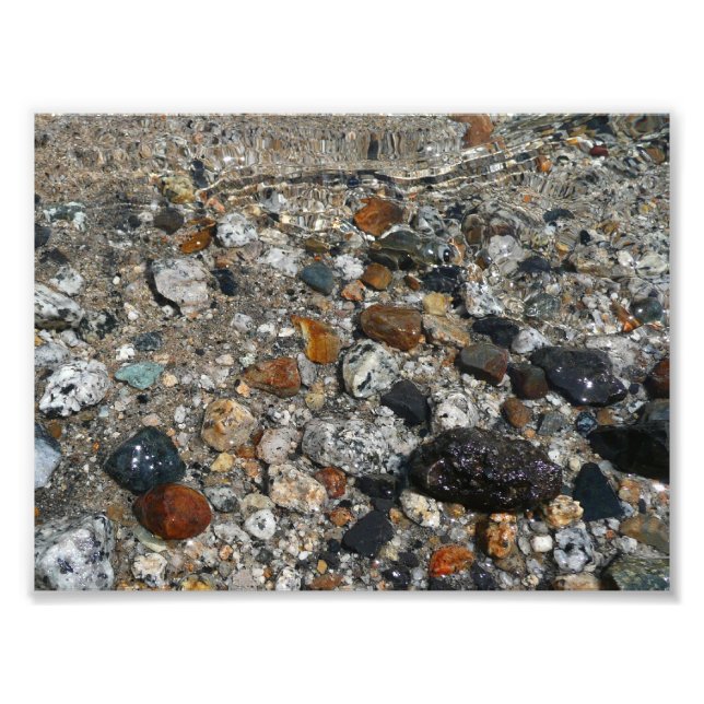 Granite Pebbles in Tenaya Lake at Yosemite Photo Print (Front)