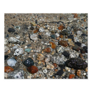 Granite Pebbles in Tenaya Lake at Yosemite Photo Print