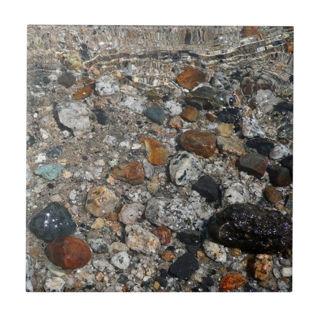 Granite Pebbles in Tenaya Lake at Yosemite Tile (Front)