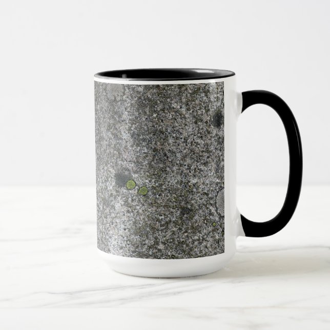 Granite Rock Grey with green Moss Mug (Right)