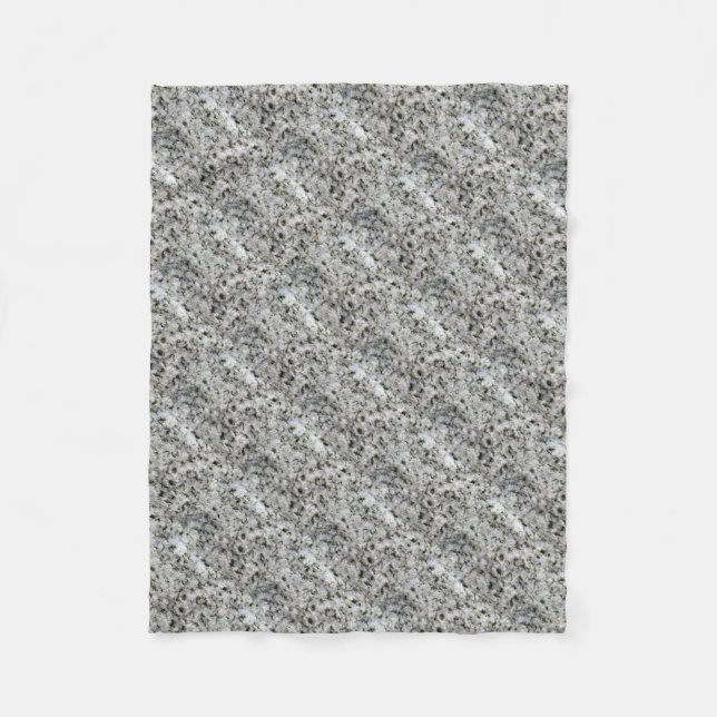 Granite Rock White Fleece Blanket (Front)