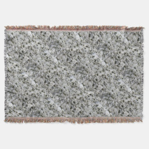 Granite Rock White Throw Blanket