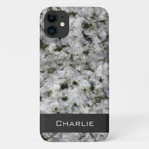Granite Rock White with Name Case-Mate iPhone Case