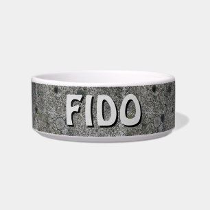 Granite Rock with Custom Name Bowl