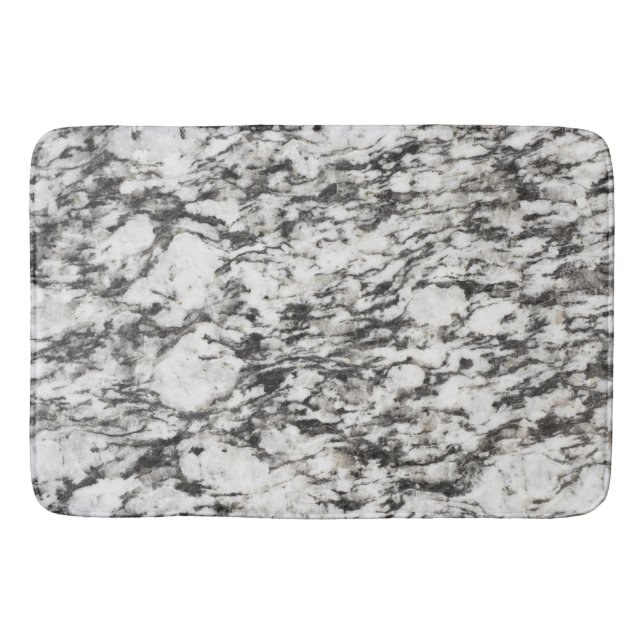 Granite texture | Background of marble in black Bath Mat (Front)